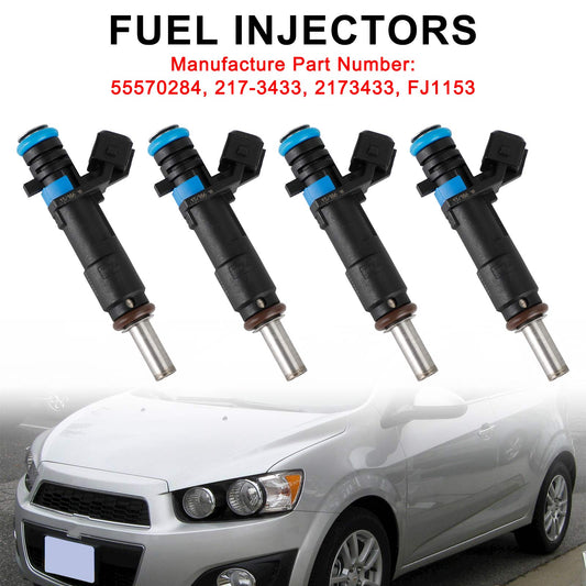 Fuel Injectors 55570284 2173433 FJ1153 Fit 2011-2015 Chevrolet Cruze Sonic 1.8L