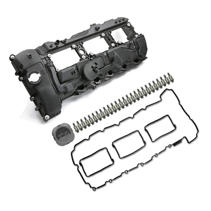 2013-2015 BMW 740Li xDrive N55B30 3.0T N55B51 Engine Valve Cover w / Gasket+Cap 11127570292 E367-AS
