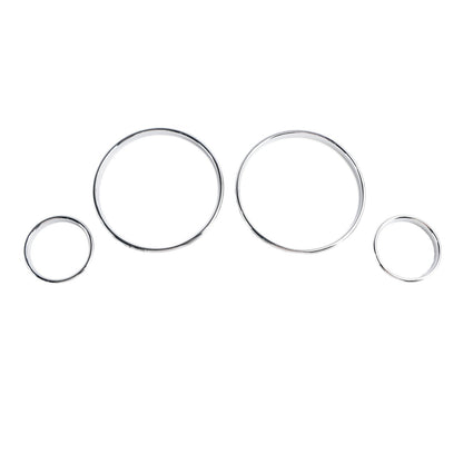 1995-2004 BMW E39 5 Series Silver Dash Trim Rings Speedometer Gauge Cluster Panel GF1734008