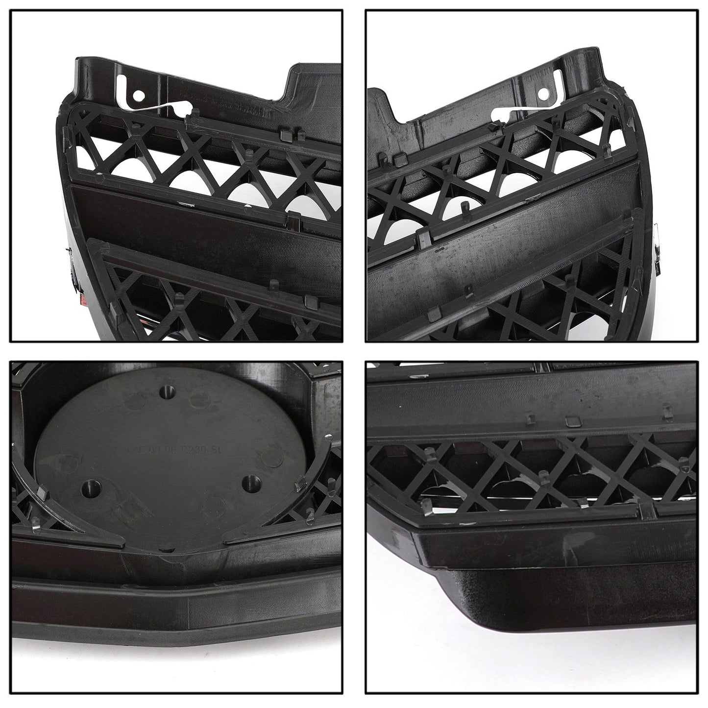 2002-2006 Mercedes Benz R230 SL Class SL350/500/600/SL55/65 1 Fin Star Grill black Chrome Grille