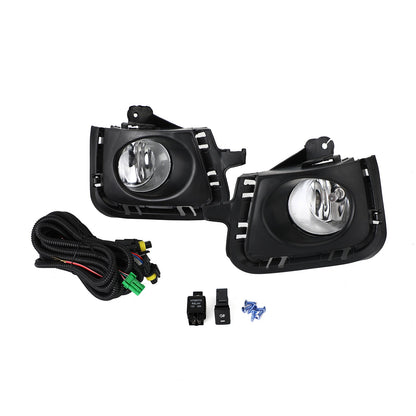 12-14 Toyota Prius C Clear Lens Front Bumper Fog Light Lamps w/Bezel+Switch