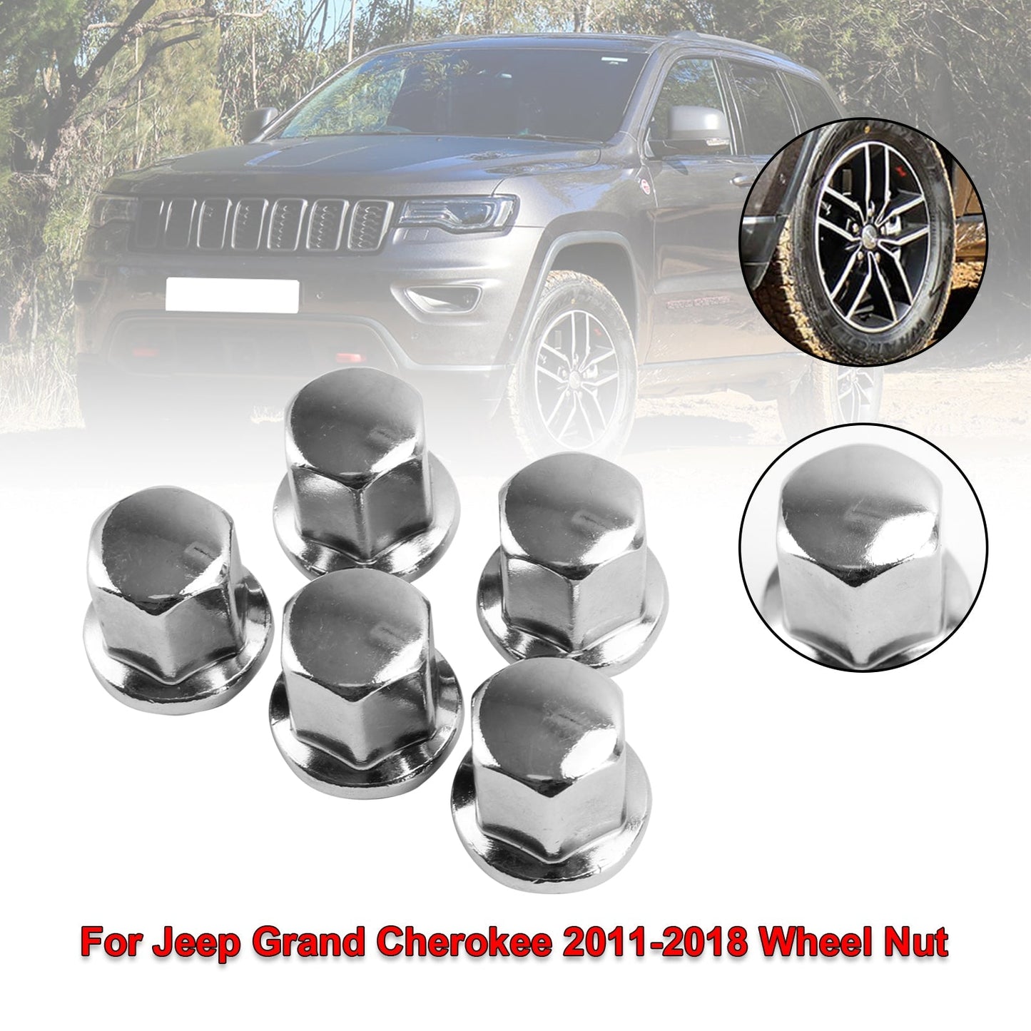 2012-2018 Dodge Durango Ram 1500 5PCS Lug Nuts 14x1.5 06509422AA 6509422AA