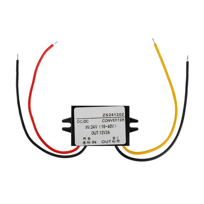 Car Waterproof DC-DC Converter 24V Step Down to 12V Power Supply Module 2A 24W
