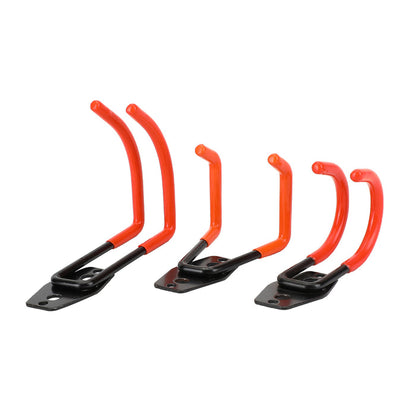 Double Wall Mount Garage Organization Tools 5PCS Heavy Duty Storage Hooks