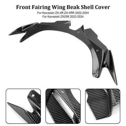 Front Fairing Wing Beak Shell Cover For Kawasaki ZX4R ZX4RR ZX25R 22-24