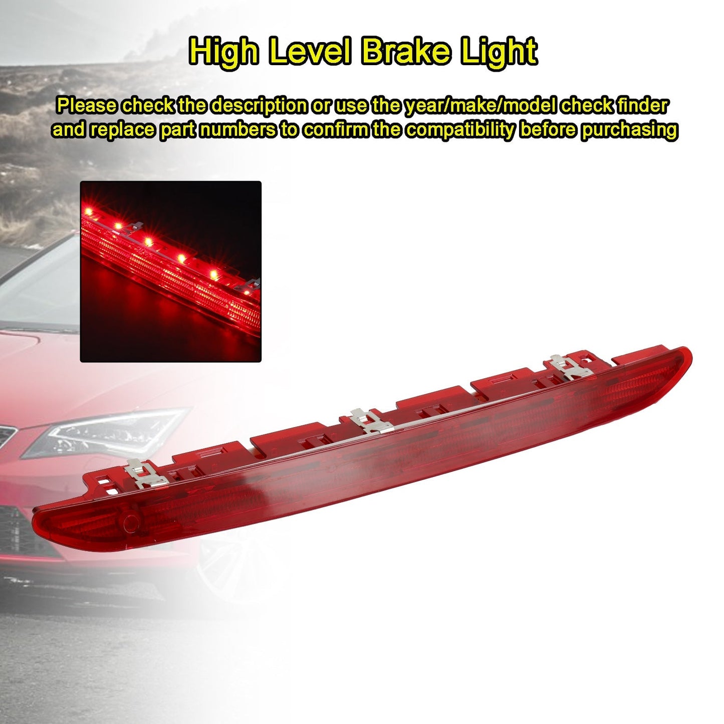 2011-2016 SEAT LEON MK3 High Level 3rd LED Rear Brake Stop Light 5F0945097