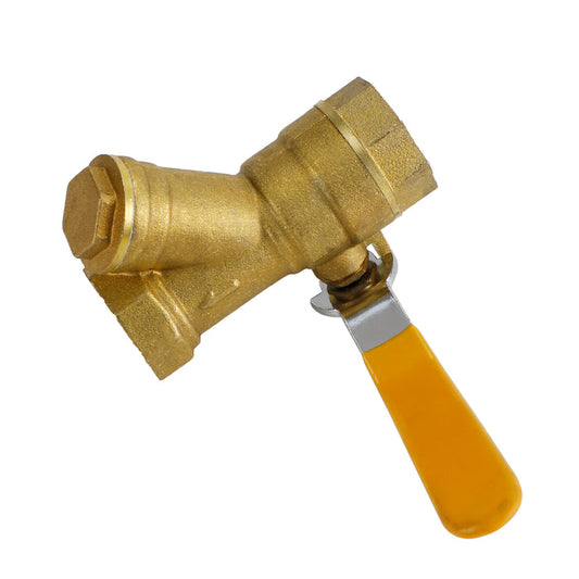 1/2" 3/4" 1" BSP Brass Y Type Strainer Filter Ball Valve Equal Female Thread, 1/2"