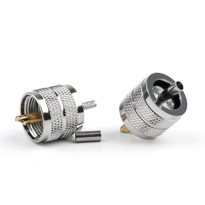 RG316 RG174 RG178 LMR100 10Pcs UHF Plug Male Pl259 Crimp Connector Adapter