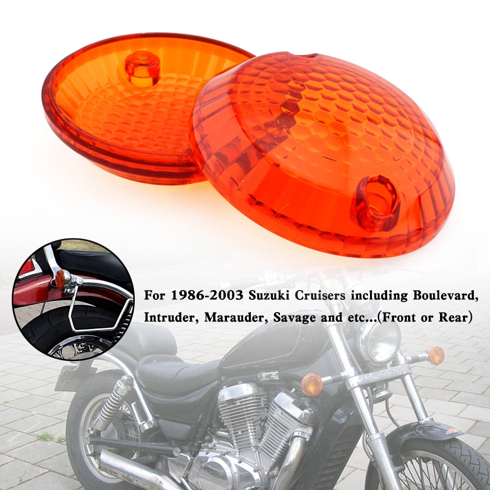 Turn Signal Light Lens Cover For Suzuki Cruisers Intruder 1400 VX800 Champoo