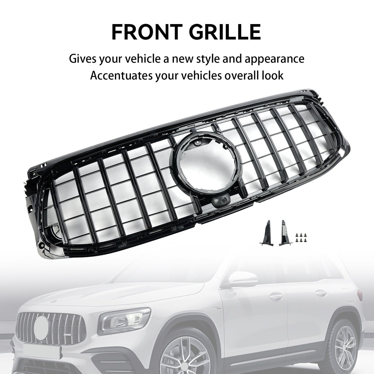 Mercedes 2020-2023 Benz GLB X247 AMG-Line Gloss Black Front Bumper Grill