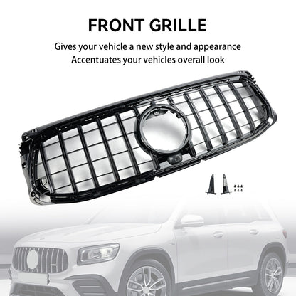2020-2023 Mercedes Benz GLB-Class X247 AMG-Line Front Bumper Grill Gloss Black Grille