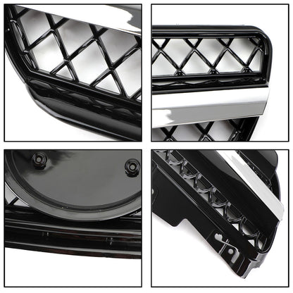 2002-2006 Mercedes Benz R230 SL Class SL350/500/600/SL55/65 1 Fin Star Grill black Chrome Grille