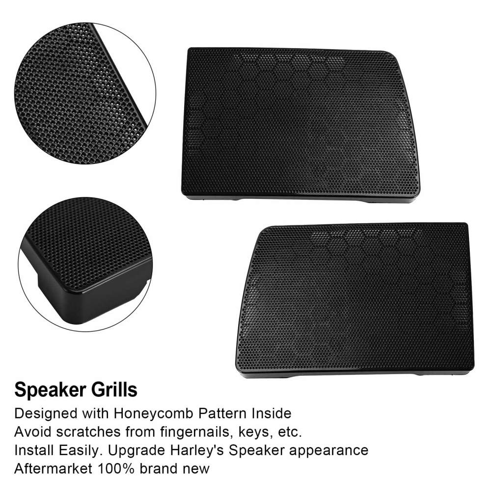 6X9" Saddlebag Lid Perforated Speaker Grills For Touring Electra Glide 1993-2013