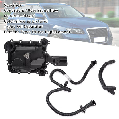 2010-2012 Audi A7 Sportback (4GA, 4GF) 3.0 Oil Separator PCV Valve Vent Trim & Hose Tube 06E103547AH