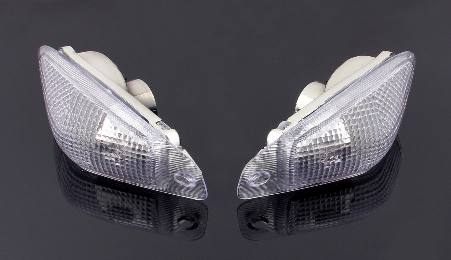 Front Turn Signals Lens For Kawasaki ZZR600 ZX600E 1994-2004 Clear Champoo