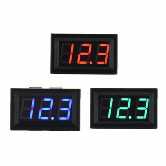 5Pcs Dc5-120V 0.56" 2 Wire Led Digital Display Panel Voltmeter Volt Tester Blue, Green