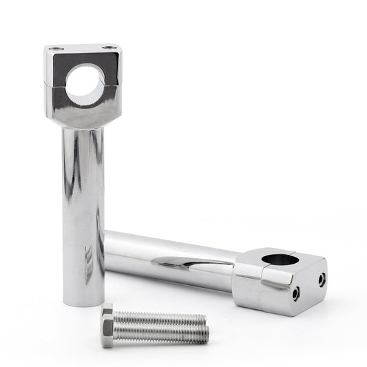 6" Motorcycle Handlebar Handle Riser Set Fit For 1" Bar Chrome