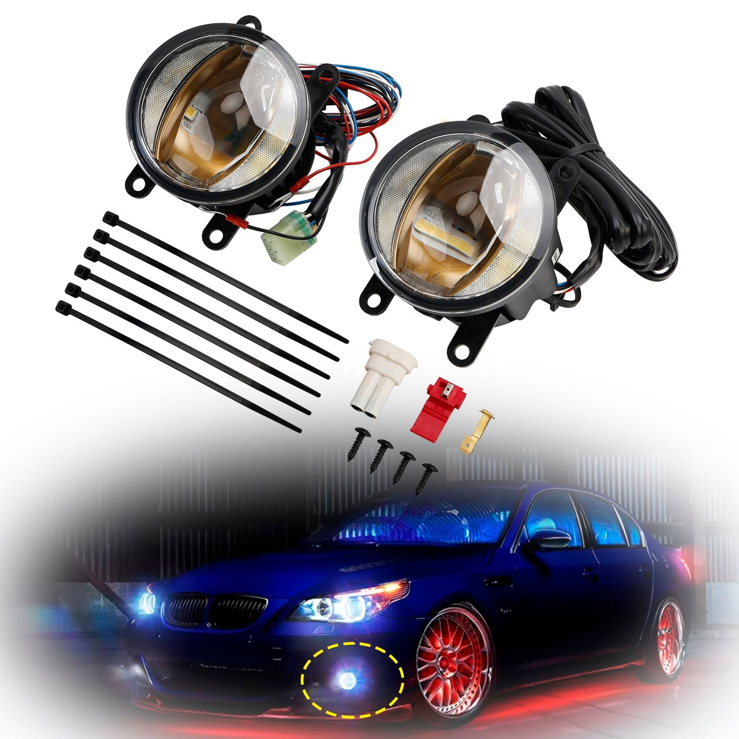 OSRAM Car Light Ledtiving FOG DRL Gold Edition 90MM 6000K LED FOG103-Gold