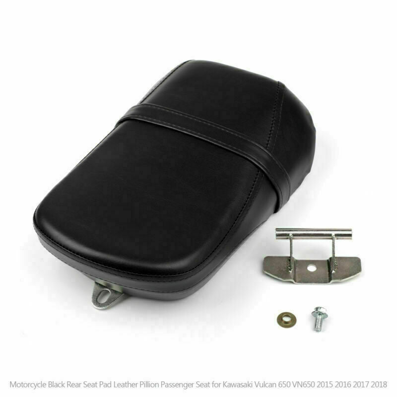 Motorcycle Black Rear Seat Pad Leather Pillion Passenger Seat for Kawasaki Vulcan 650 VN650 2015 2016 2017 2018