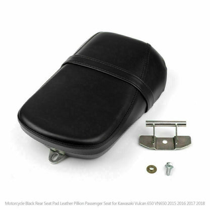 Motorcycle Black Rear Seat Pad Leather Pillion Passenger Seat for Kawasaki Vulcan 650 VN650 2015 2016 2017 2018