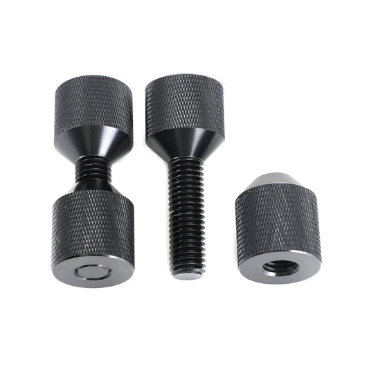 1-1/8" Two Hole Pins Small Aluminum Knurled With Removable Threads