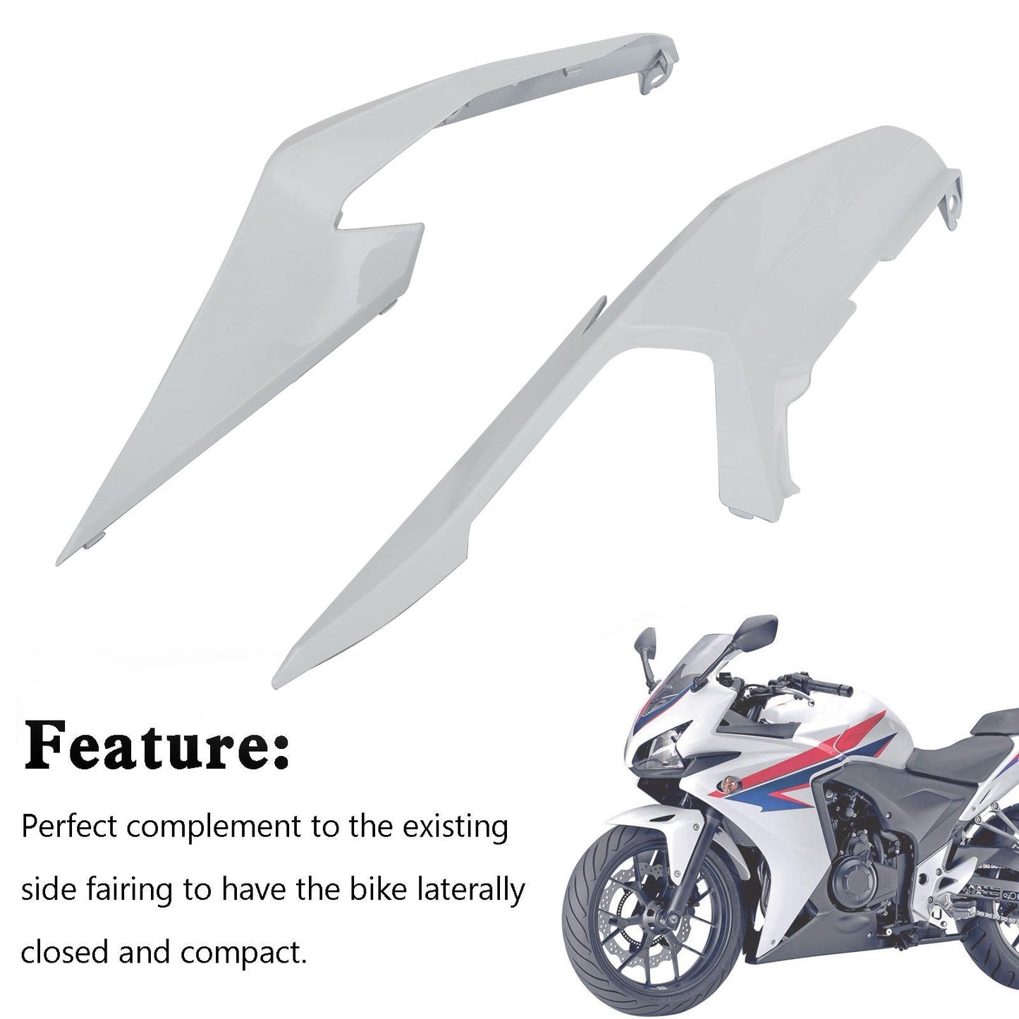 Rear Upper Tail Side Cover Fairing Cowl For Honda CBR500R 2019-2021