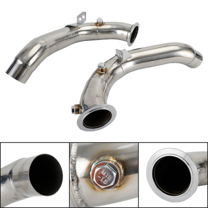 2011-2018 BMW M5 F10/F12 with S63 Motor 3" Exhaust Catless Downpipes Stainless Steel