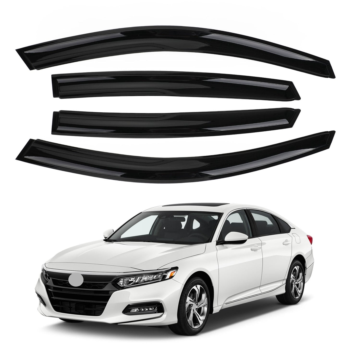 2018+ Accord Honda 4pcs Side Window Vent Visor Sun Rain Deflector Guard