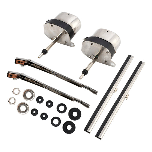 32 Fords Boats Jeep ATV's Pair of Stainless Windshield Wiper Motor Hot Street Rod 558SS S6558
