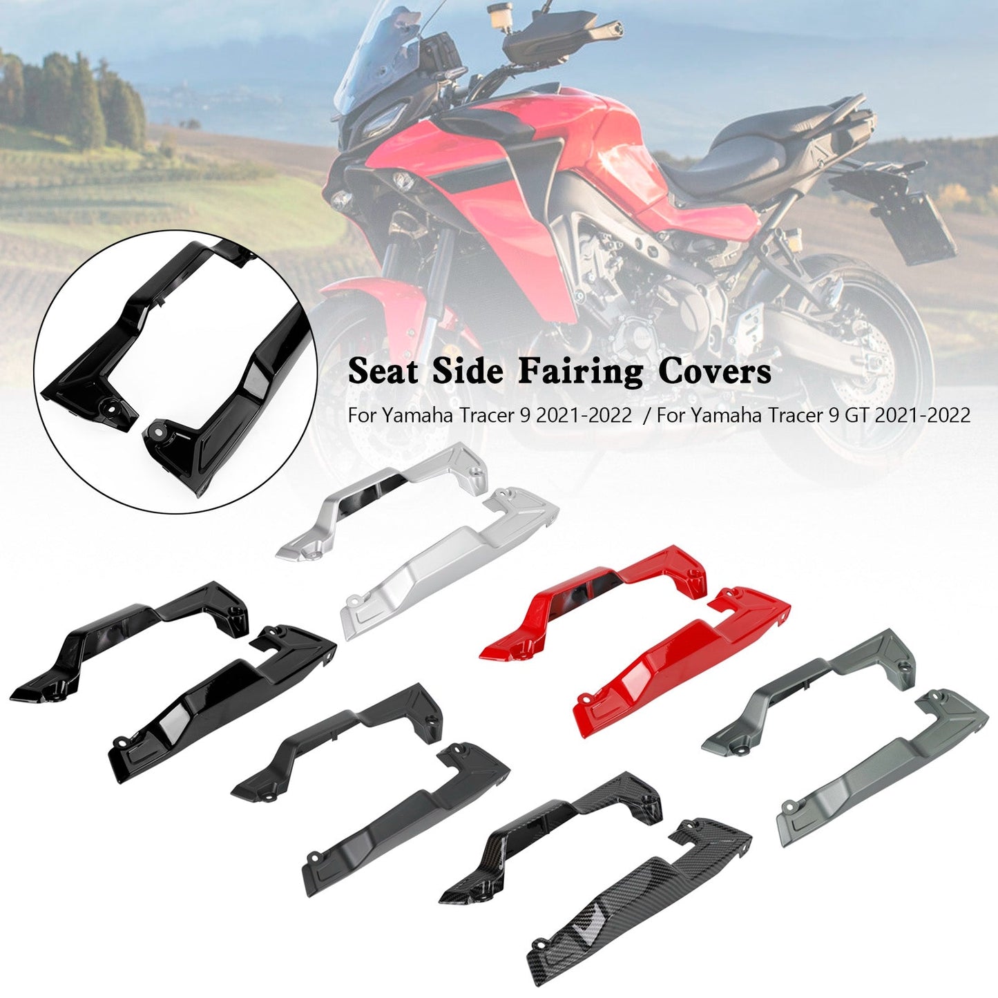 Rear Tail Seat Side Fairing Covers For Yamaha Tracer 9 GT 2021-2022