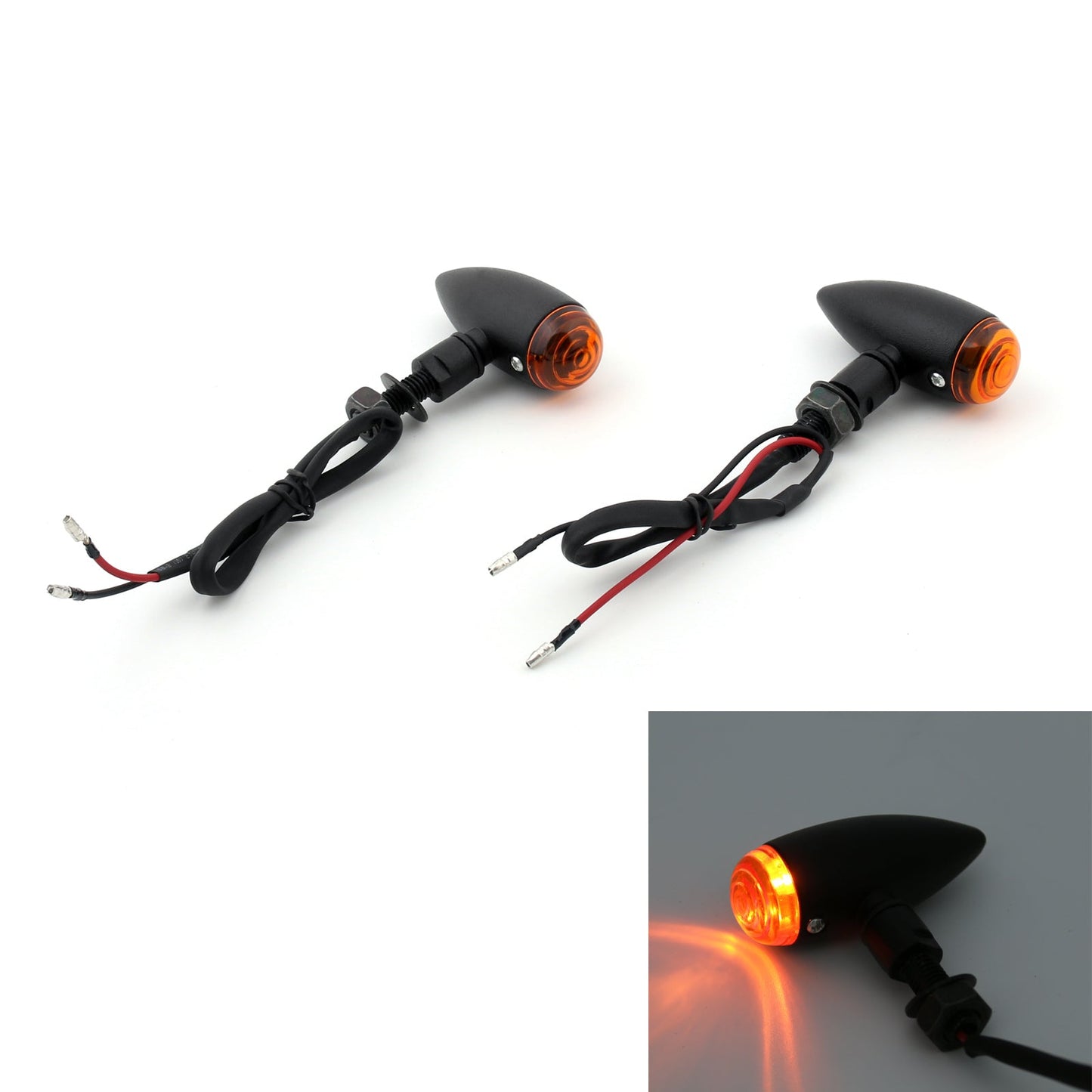Harley Softail Dyna Sportster V-Rod 2Pcs Bullet Turn Signal Light Champoo