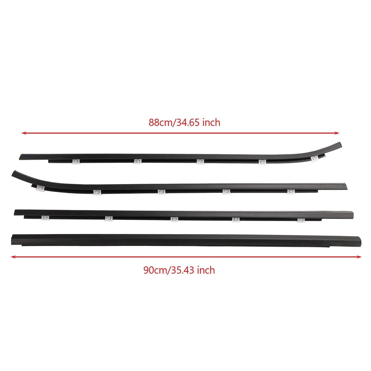 2008-2011 Hyundai i30 4PCS Outside Door Weatherstrip Belt Trim Seal 822102L000 822202L000