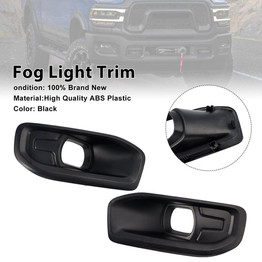 Dodge Ram 2500 3500 2019-2024 Pair Fog Light Bezel Trim 68449341AA