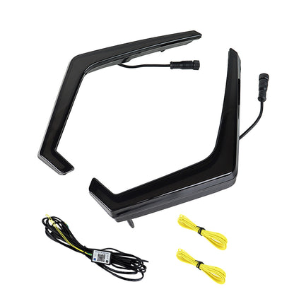 LED RGB Grille Lights Turn Signal Fang Accent For Polaris RZR XP 1000/XP Turbo/XP Turbo S 2019-2023 Champoo