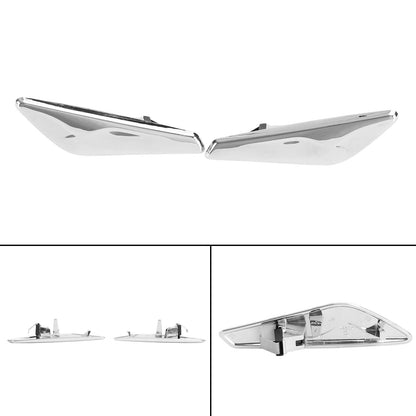 BMW F25 F26 X3 Pair Chrome Front Side Fender Trim Finisher 51117338569 51117338570