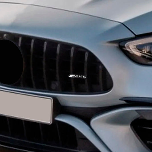 AMG Front Vertical Strip General Grill Emblem For Mercedes-Benz Grille Chrome / Red / Black AMG Decal Badge
