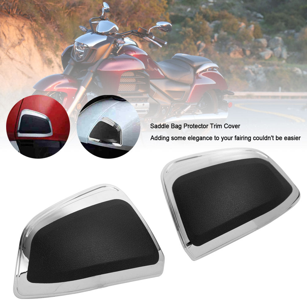 Chrome Saddle Bag Protector Trim Cover For Honda Goldwing GL1800 F6B 2012-2017