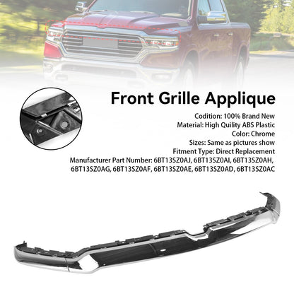 2019-2021 Dodge Ram 1500 Grill Grille Applique Upper Trim 6BT13SZ0AJ Generic