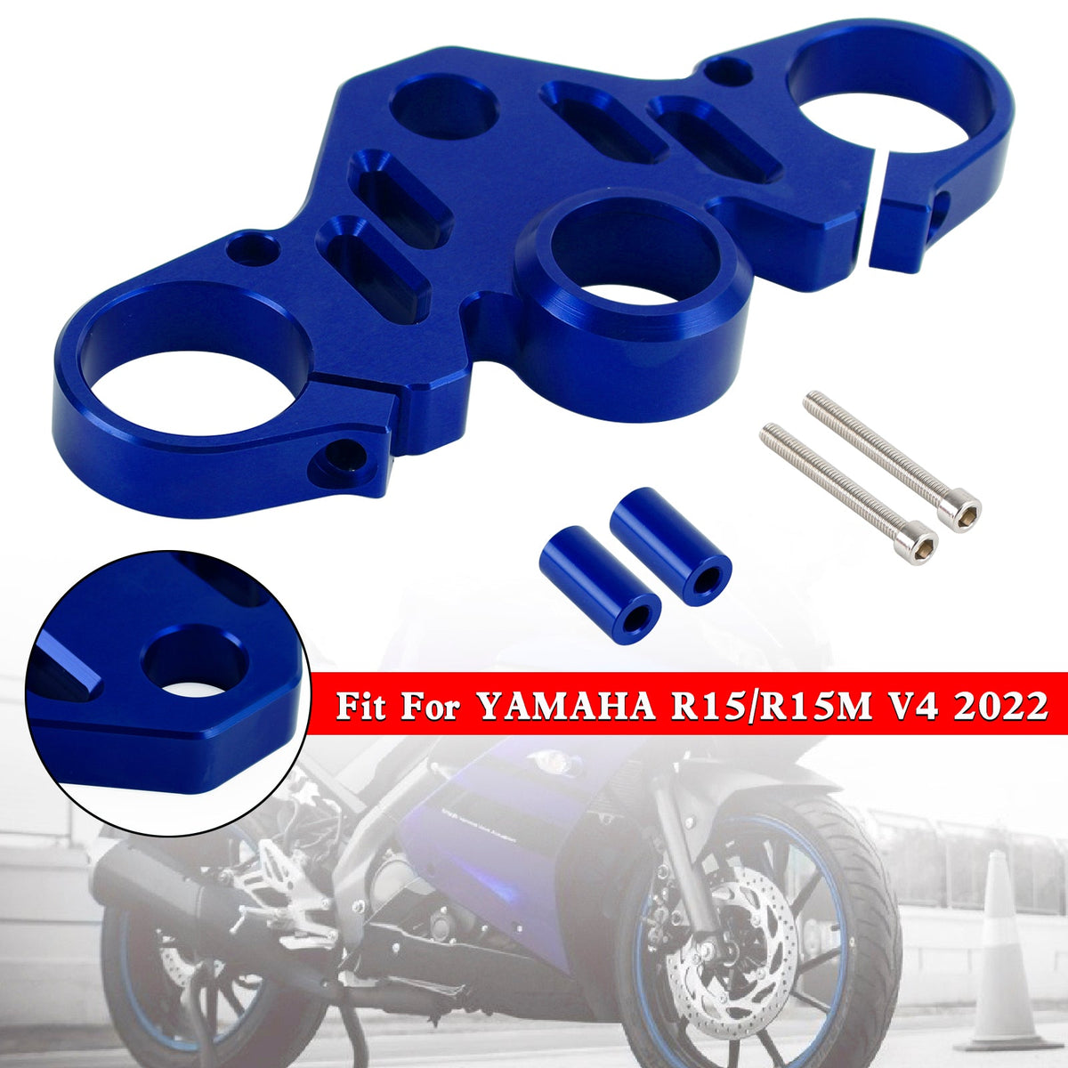 CNC Aluminum Upper Front Top Triple Tree Clamp For YAMAHA R15 V4 R15M 2022
