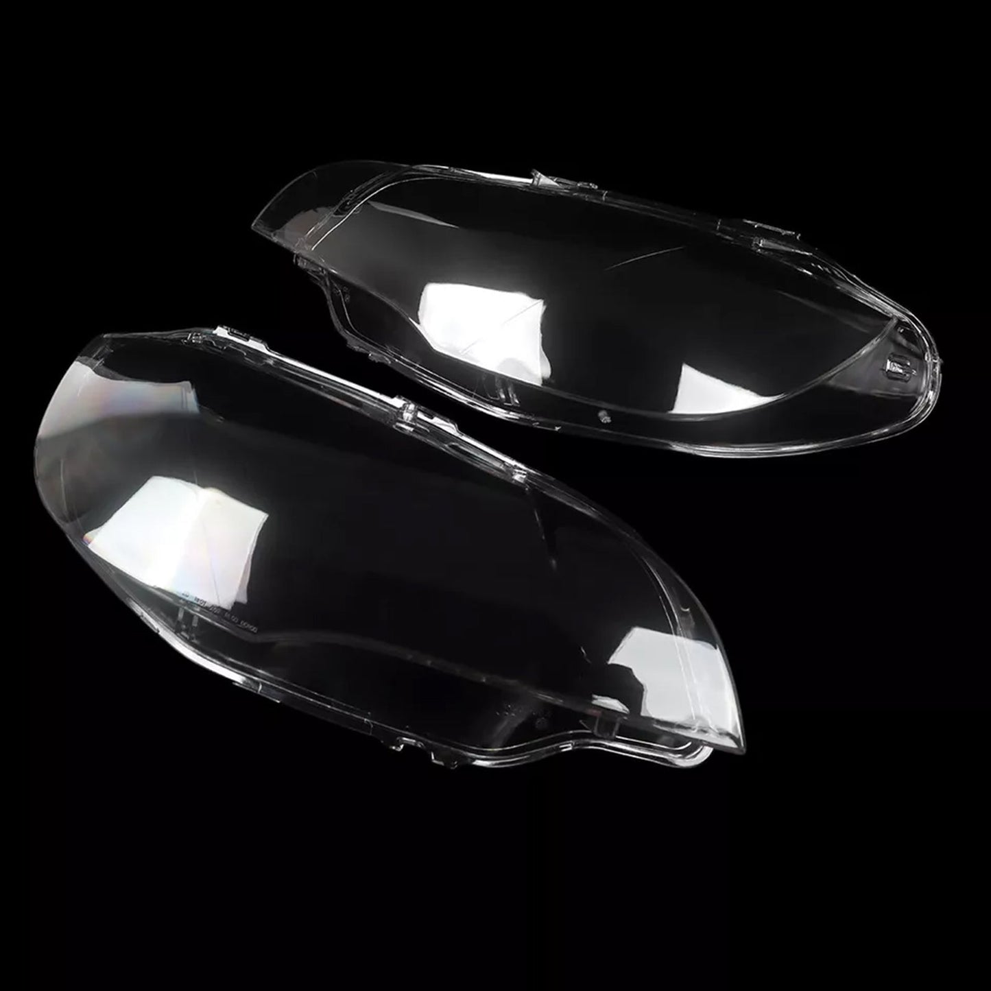2008-2014 BMW E71 X6 2PCS Clear Headlight Lens Cover Headlamp Left + Right 63117271371 63117271372