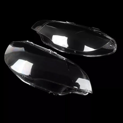 2008-2014 BMW E71 X6 2PCS Clear Headlight Lens Cover Headlamp Left + Right 63117271371 63117271372