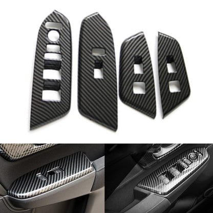Carbon Fiber Window Lift Switch Panel Cover Trim For Honda CR-V CRV 17-21