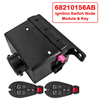 2008-2010 Chrysler: 1 models 17 variants Wireless Ignition Node Module with two keys 68210156AB