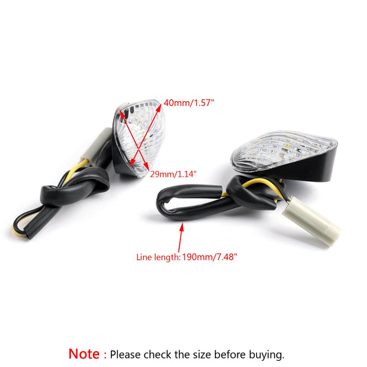 Clear Turn Signals For Yamaha YZF 600 R6 Flush Mount LED 2006-2009 Champoo