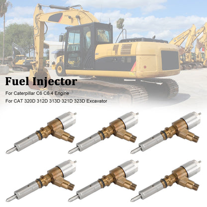 Caterpillar C6 C6.4 Engine 6PCS Fuel Injectors 3264700 10R-7675