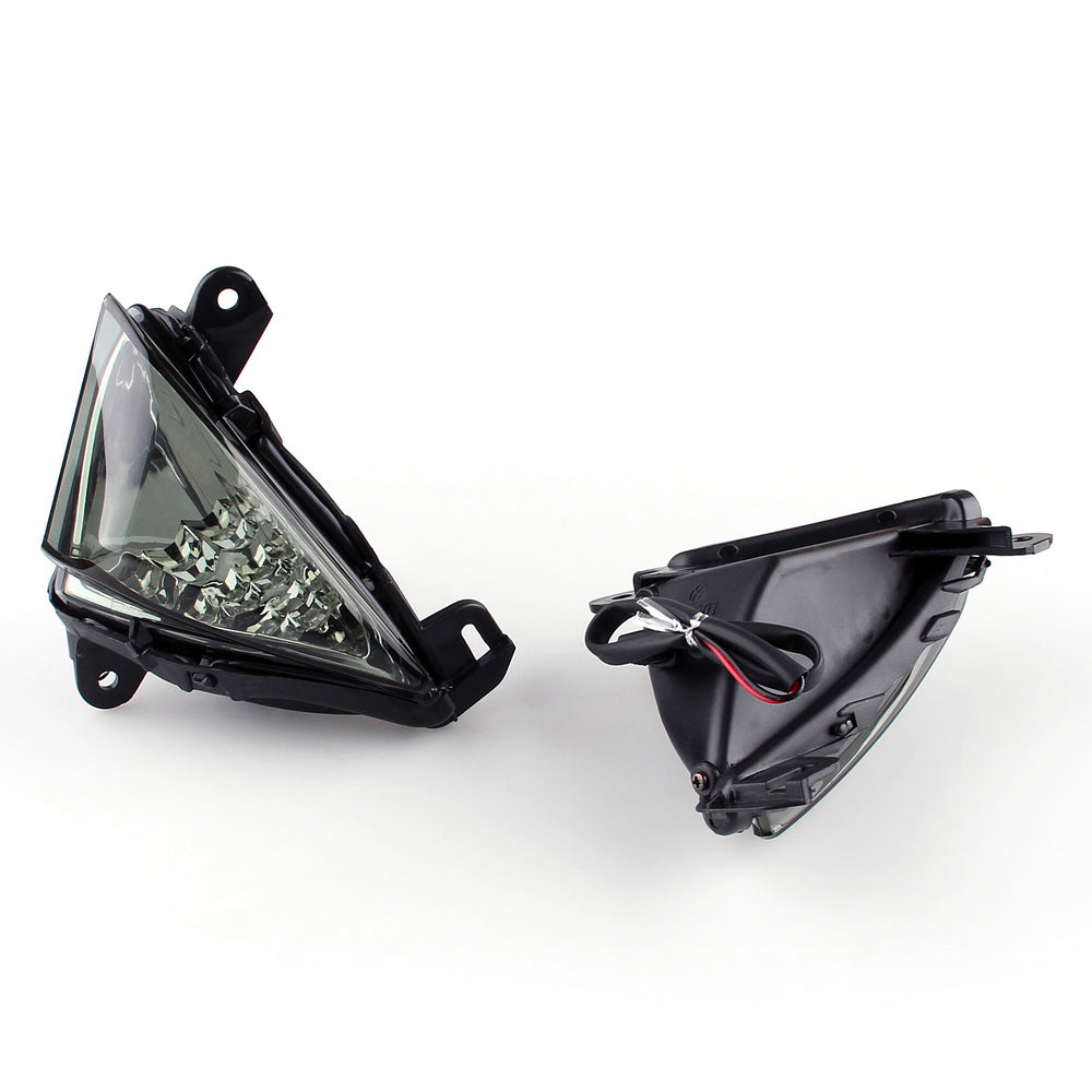 Front LED Turn Signals Blinker Indicator For Kawasaki Z750 Z1000 2007-2009 Smoke Champoo