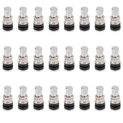 24Pcs TR161 Chrome Metal Bolt In Tire Valve Stems .453" Valve Holes 1-1/4" Long