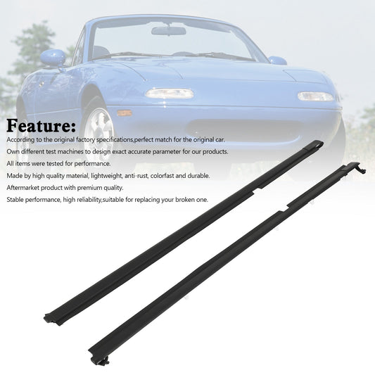 1990-2005 Mazda Miata L+R Door Glass Window Weatherstrip Seals Set NA01-58-810F NA01-59-810F