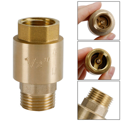 Brass Check Valve G1/2" G3/4" G1" M To F Thread Non-Return Backflow Prevention, G1"