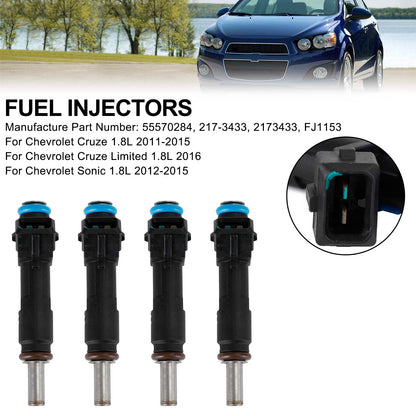 2012-2015 Chevrolet Sonic 1.8L Fuel Injectors 55570284 2173433 FJ1153